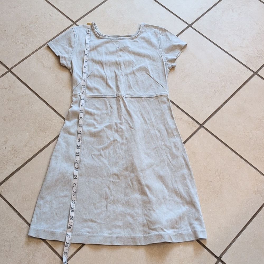 Everlane Party Of One Tee Mini Dress Shift Sky Light Blue Size XXS - Picture 6 of 8
